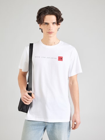 THE NORTH FACE Paita 'NEVER STOP EXPLORING' värissä valkoinen: etupuoli