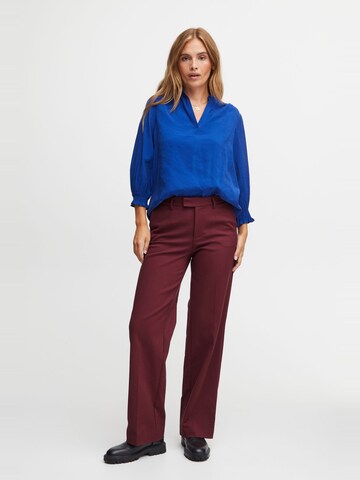 PULZ Jeans - Pierna ancha Pantalón de pinzas 'Bindy' en rojo