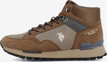 US POLO ASSN. - Botas com atacadores 'Aron' em castanho: frente