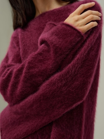 Lilysilk Pullover 'Bootneck-Pullover aus gebürstetem Kaschmir'‌‌‌‌‌‌ in Rot