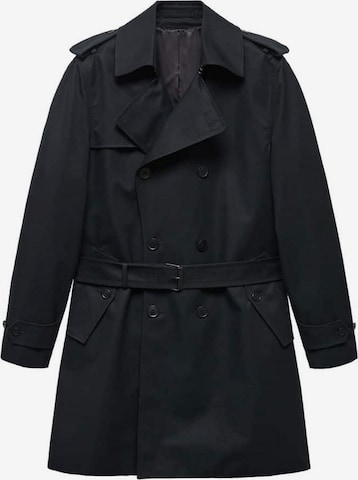 MANGO MAN Přechodný kabát – černá: přední strana