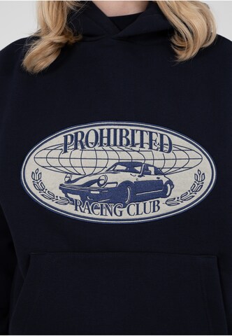Sweat-shirt Prohibited en bleu