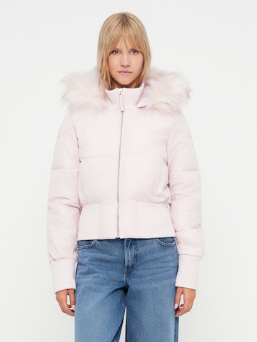 HOLLISTER - Casaco de inverno em rosa: frente