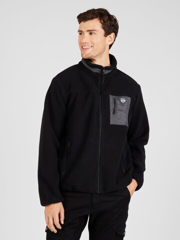 Lake View - Chaqueta polar 'Julius' en negro: frente