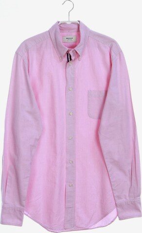 Boggi Milano Button Up Shirt in M in Pink: front