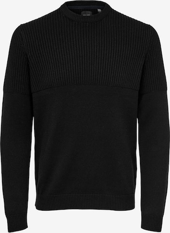 Pull-over Only & Sons en noir : devant