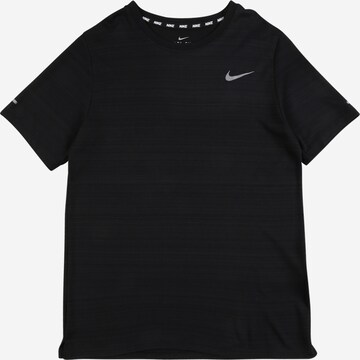 melns NIKE Sporta krekls 'Miler': no priekšpuses