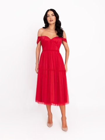 acob a porter - Vestido de noche en rojo: frente