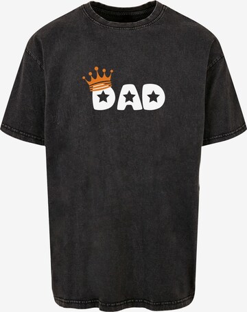 Maglietta 'Fathers Day - King Dad' di Merchcode in nero: frontale