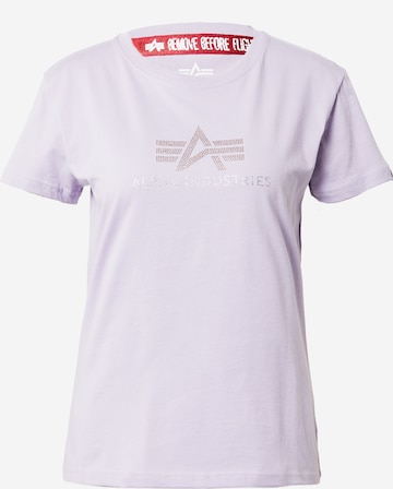 T-shirt ALPHA INDUSTRIES en violet : devant