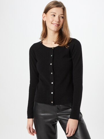 rosemunde Knit Cardigan in Black: front