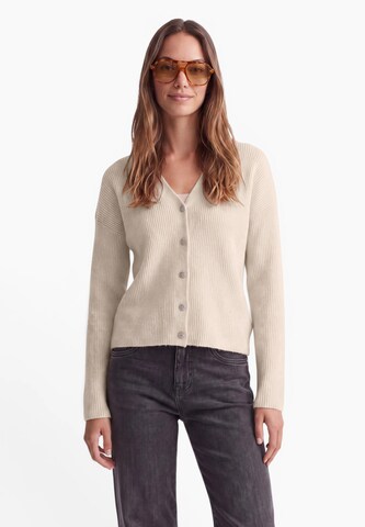 Street One Studio Cardigan mit V-Neck und Knopfleiste in Beige: Vorderseite