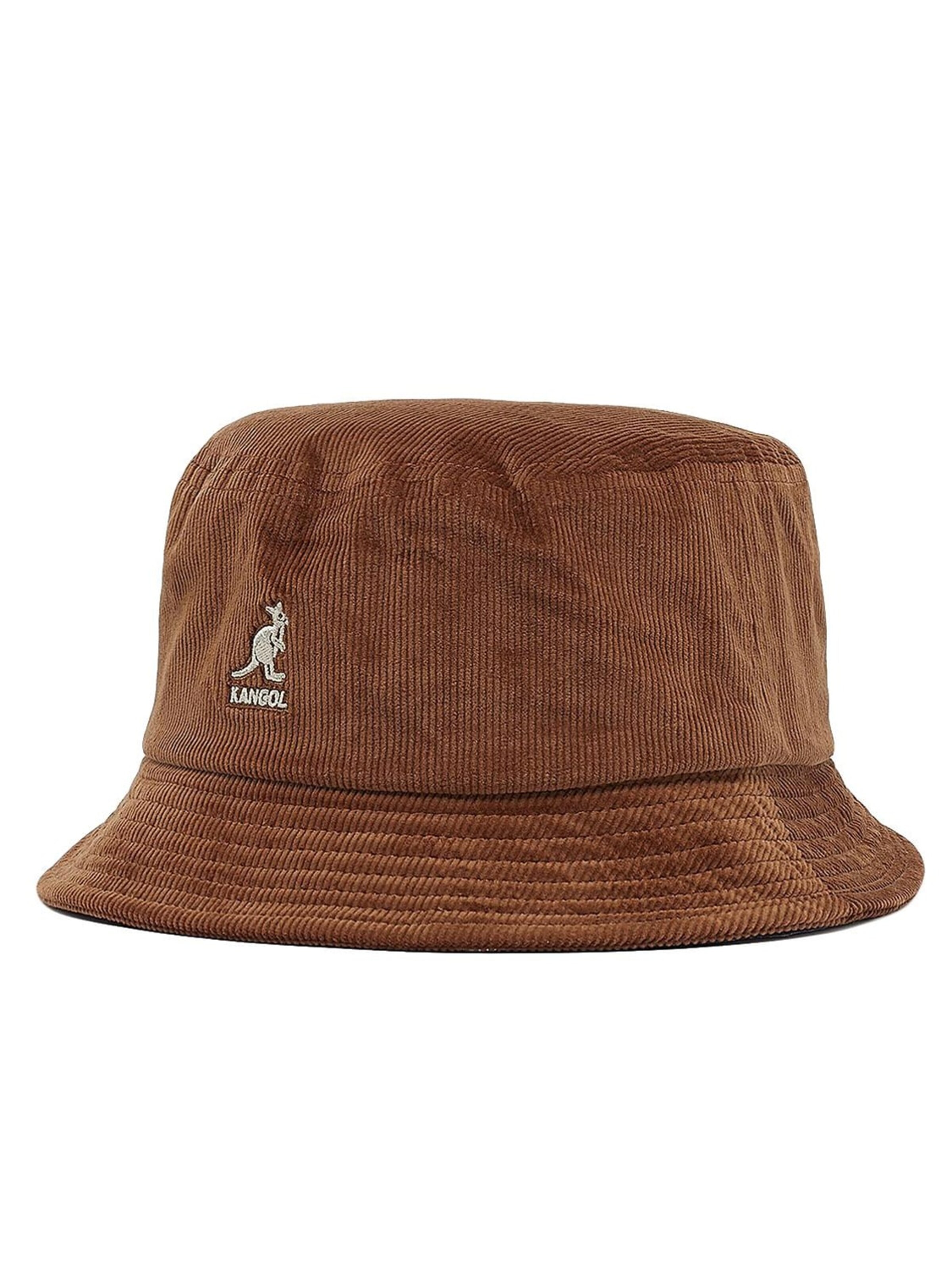 Chapeaux 'Cord Bucket Wood' KANGOL en marron : devant