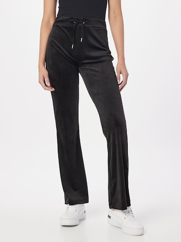 Gina Tricot Bukse 'Melinda velour trousers' i svart: forside