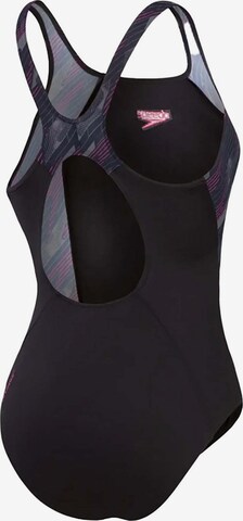 SPEEDO Bustier Badeanzug 'Hyperboom Splice' in Schwarz