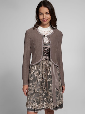 SPIETH & WENSKY Knit Cardigan 'Alice' in Brown: front