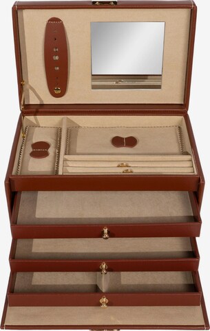 Boîte à bijoux 'Schmuckkasten - Leder' Friedrich23 en marron : devant