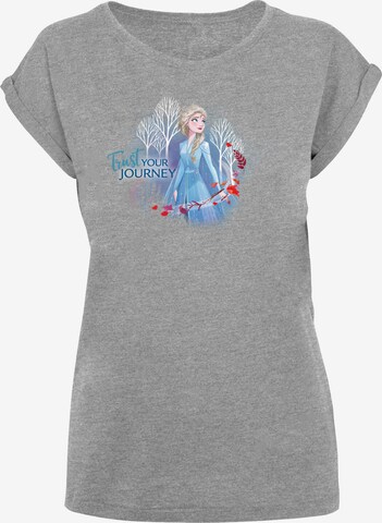 F4NT4STIC Shirt 'Disney Frozen 2 Trust Your Journey' in Grey: front