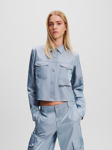 KARL LAGERFELD JEANS Μπλούζα 'Iridescent' σε μπλε: μπροστά