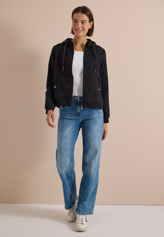 CECIL Zip-Up Hoodie in Black