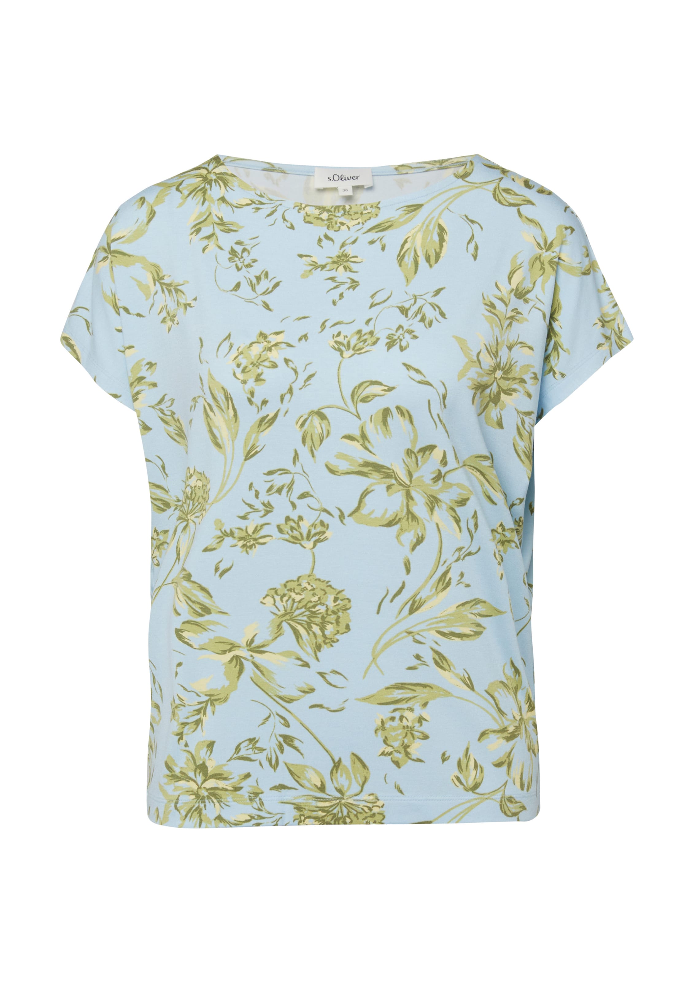 T-shirt s.Oliver en vert : devant