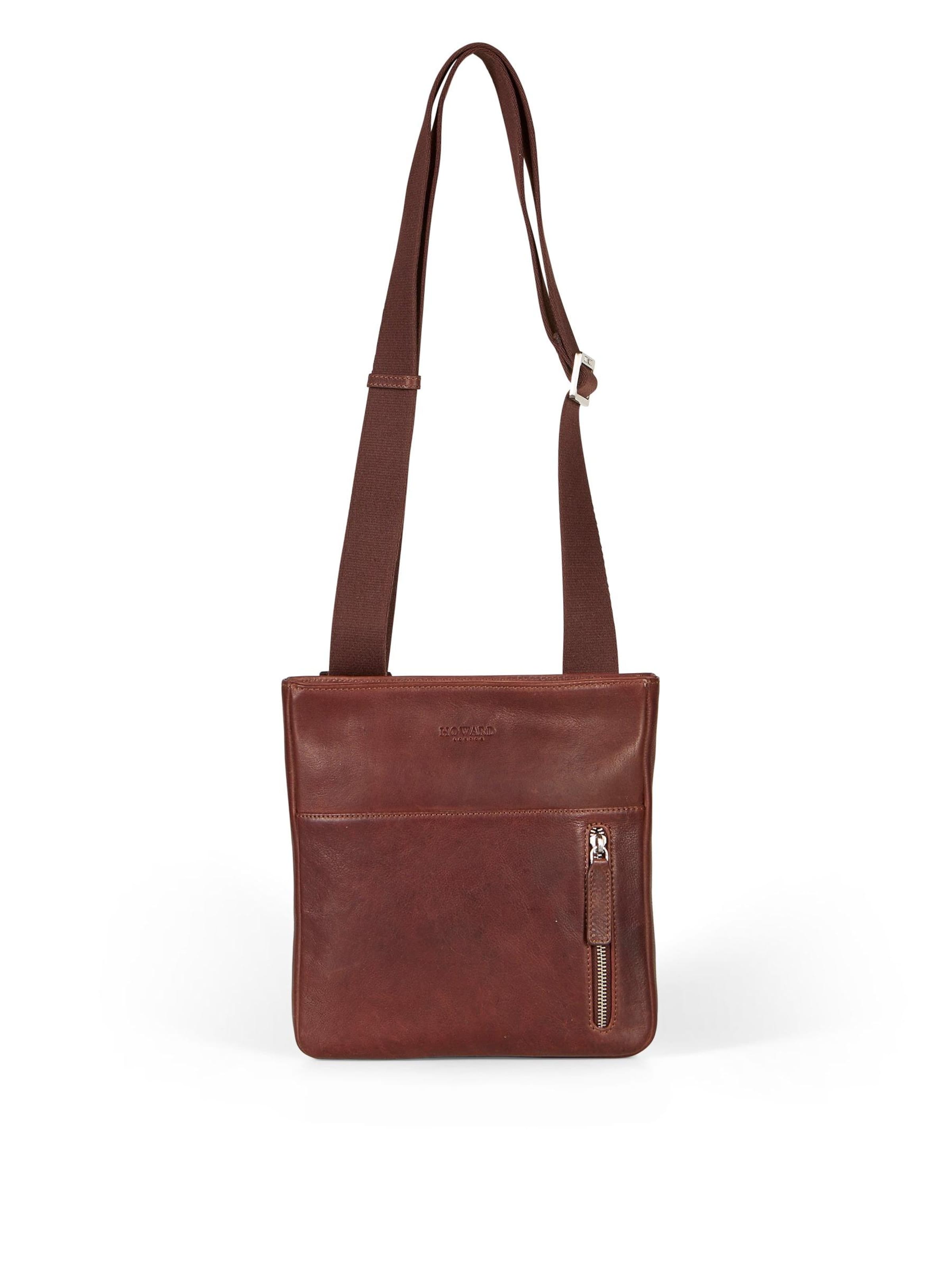 Howard London Schoudertas 'Crossbody Bag Filiph Brown' in Bruin: voorkant