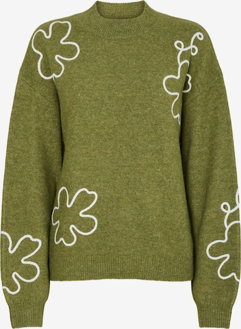 Pull-over 'PCRsoa' PIECES en vert : devant