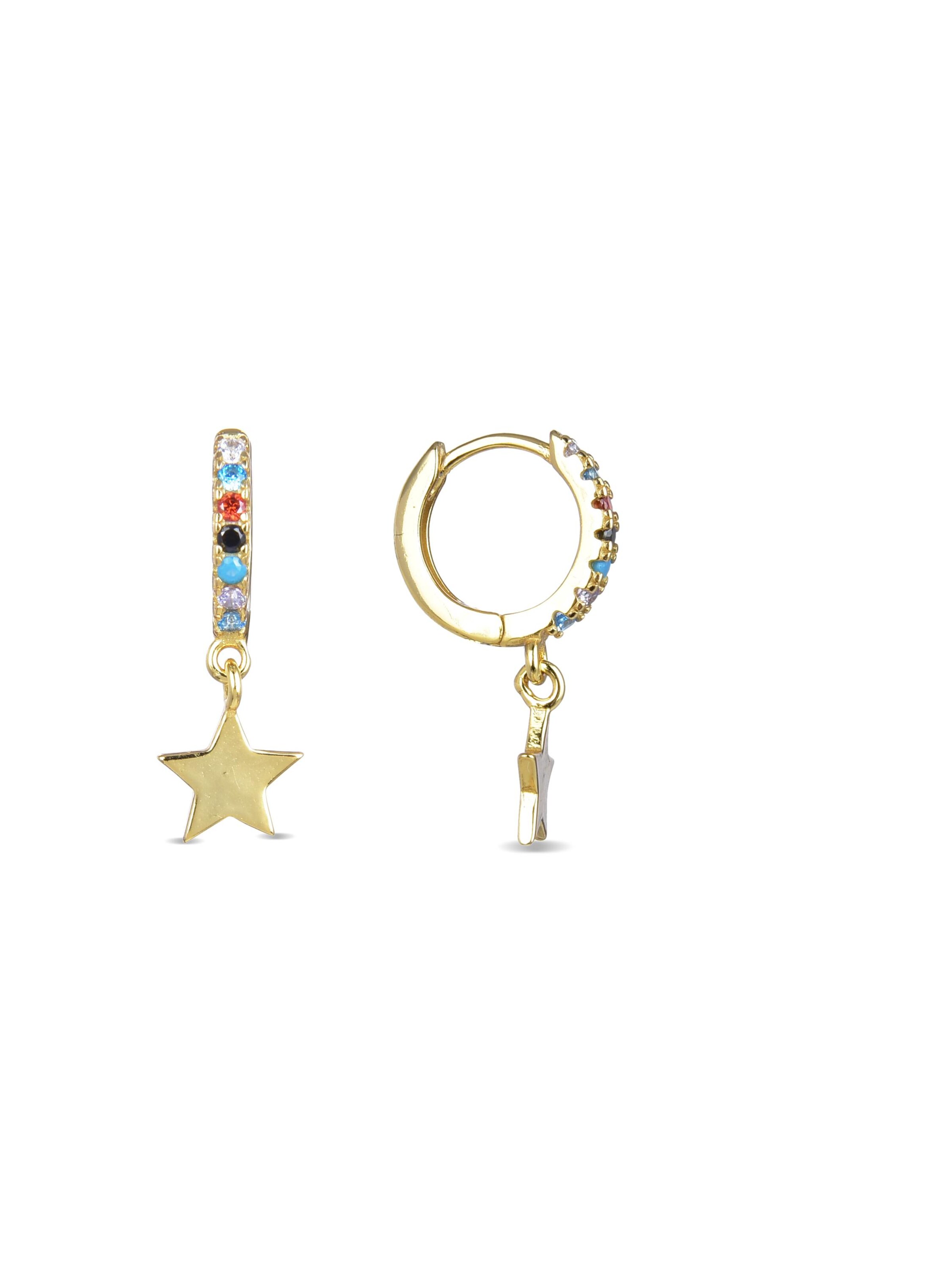 Boucles d'oreilles 'Libe' Luxenter en mélange de couleurs : devant