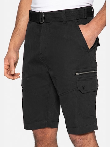 Regular Pantalon cargo 'Propane' Threadbare en noir