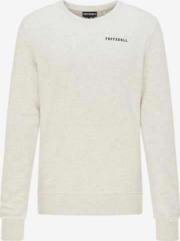 Sweat-shirt TUFFSKULL en gris : devant