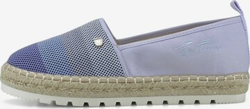 TOM TAILOR DENIM Espadrilles in Blauw: voorkant