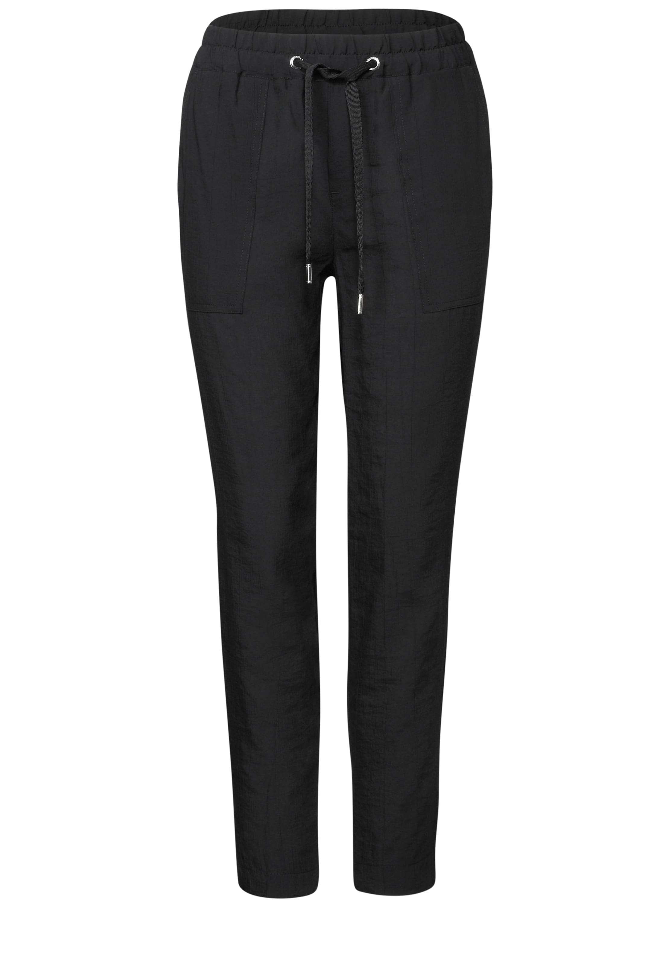 STREET ONE Loosefit Hose in Schwarz: Vorderseite