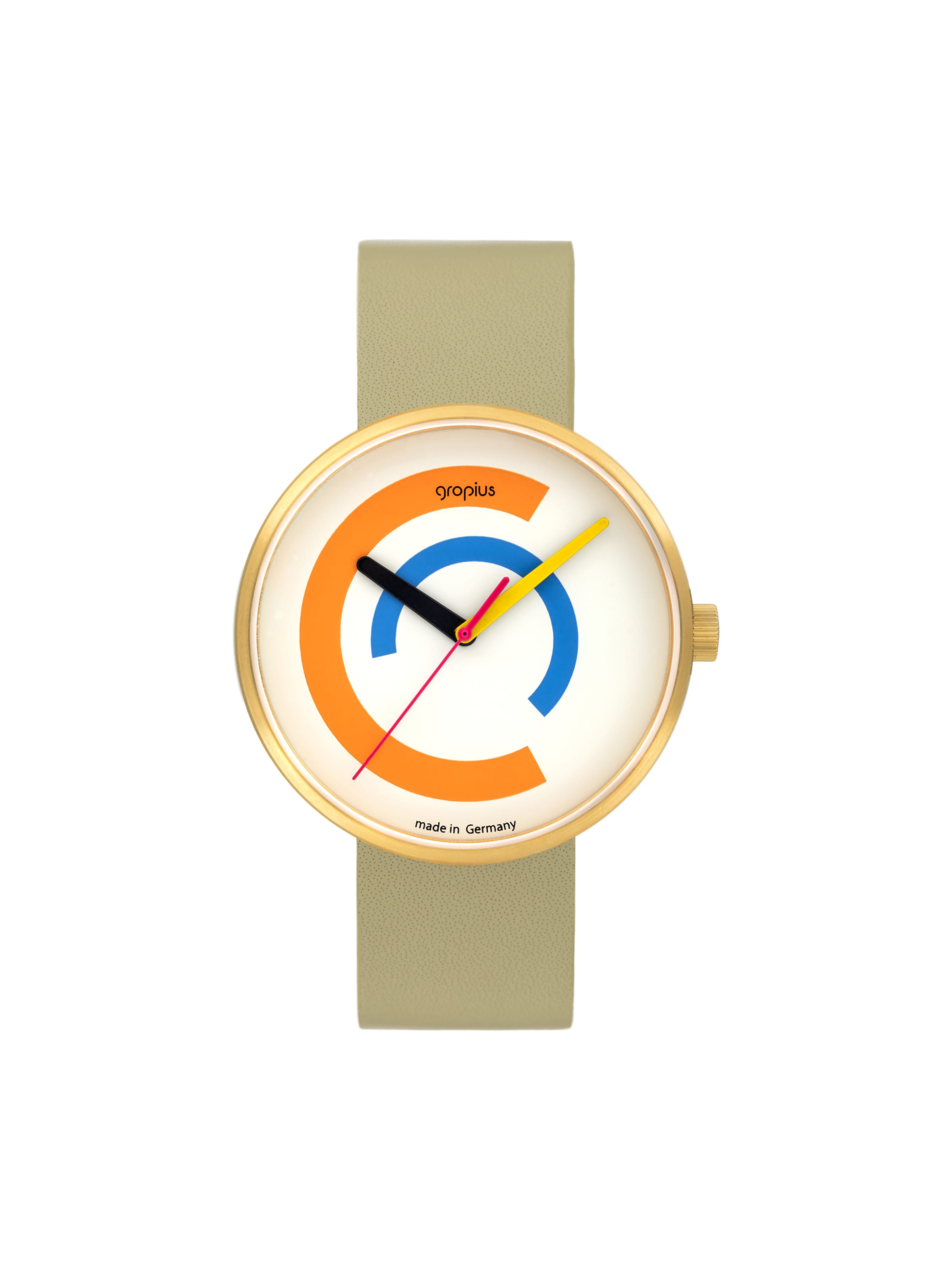 WALTER GROPIUS Analog Watch 'CENTUM' in Gold: front