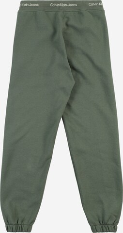 Effilé Pantalon 'INTARSIA' Calvin Klein Jeans en vert
