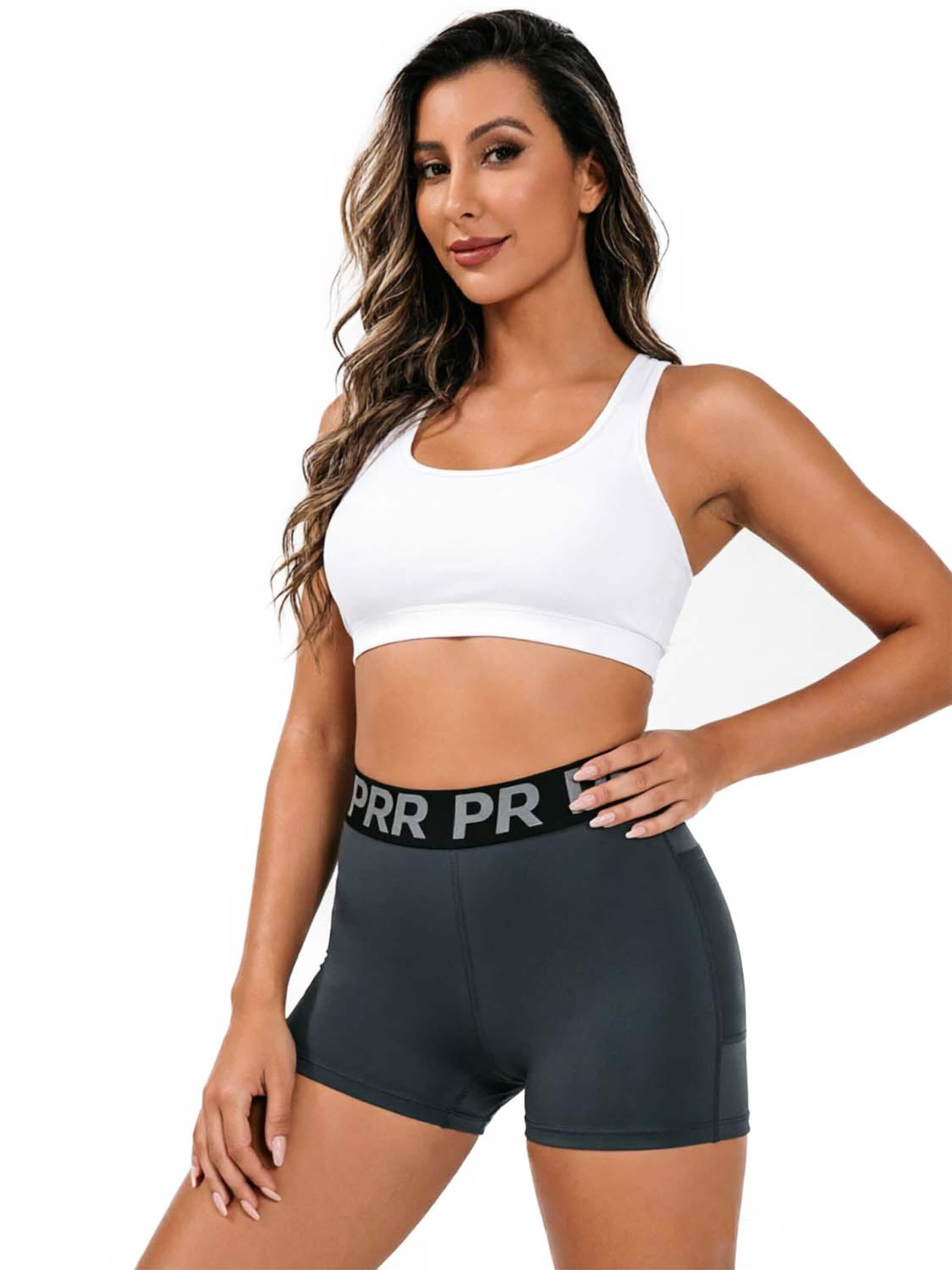 KoJooin Spodnie 'Damen High-Waist-Sportshorts mit figurbetontem Schnitt für Yoga und Training' w rozmiarze 42/Regular w kolorze szarym, Podgląd produktu