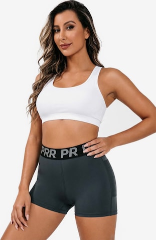 KoJooin Slimfit Spodnie 'Damen High-Waist-Sportshorts mit figurbetontem Schnitt für Yoga und Training' w kolorze szary: przód