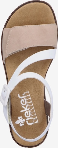 Rieker Sandal 'Sandalen mit Klettverschluss Montreux' in White