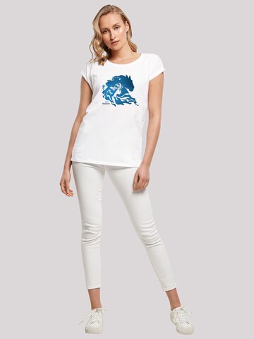 F4NT4STIC Shirt 'Disney Frozen 2 Nokk Silhouette' in White