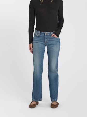 Le Temps Des Cerises Flared Jeans in Blauw: voorkant