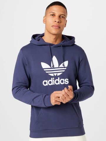 Bluză de molton 'Adicolor Classics Trefoil' de la ADIDAS ORIGINALS pe albastru: față