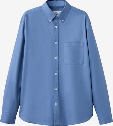 MANGO MAN Button Up Shirt 'Oxli' in Blue: front