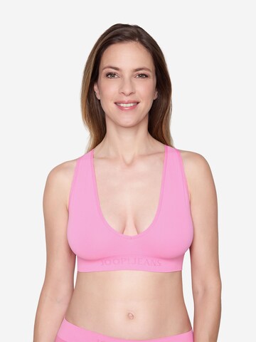 JOOP! Jeans Bralette Bra ' Seamfree ' in Pink: front