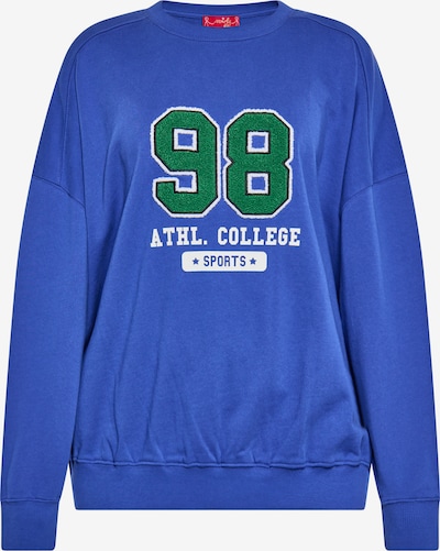 swirly Sweater majica u plava / zelena / bijela, Pregled proizvoda