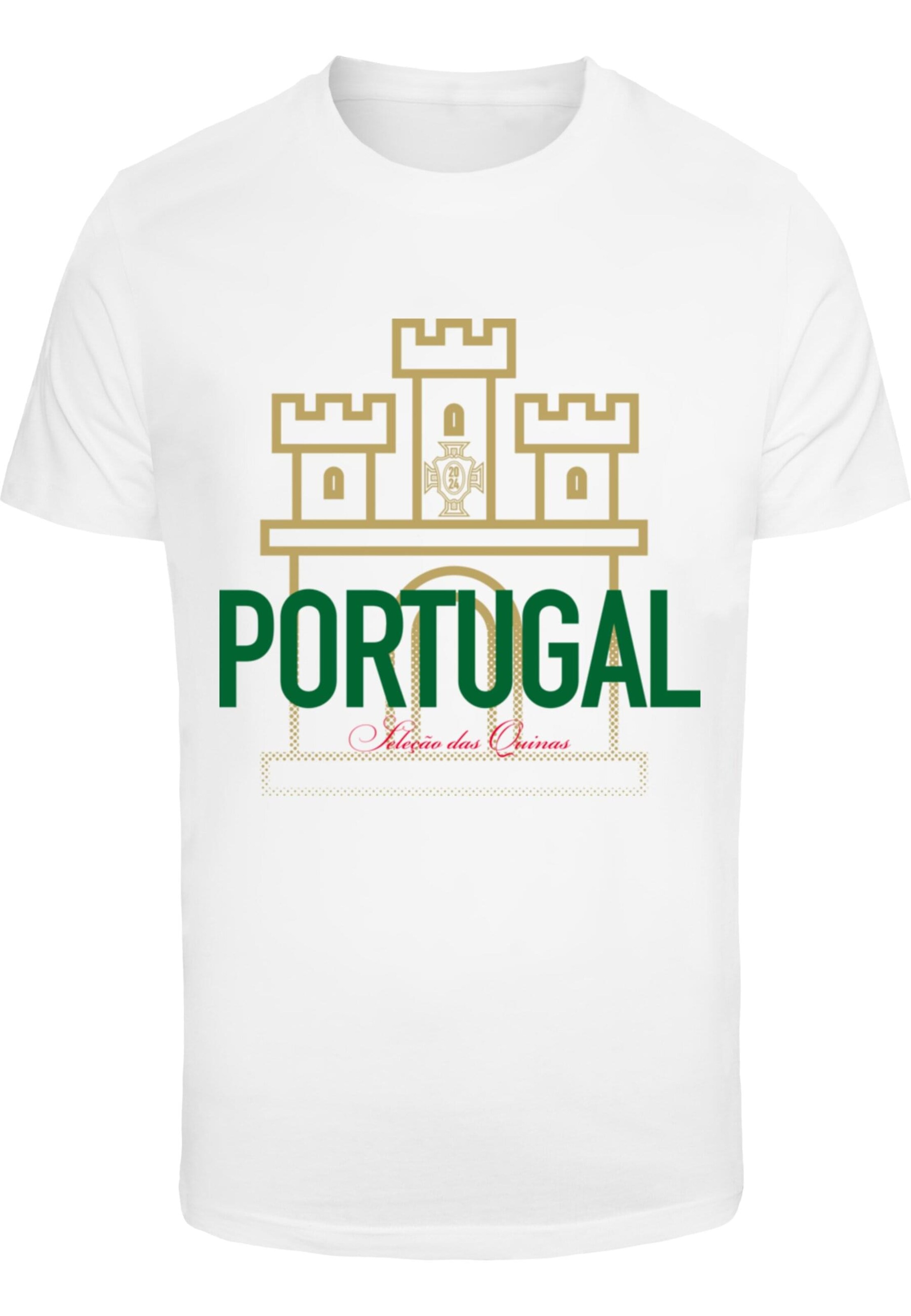 Maglietta 'Castelo Portugues' di Mister Tee in bianco: frontale