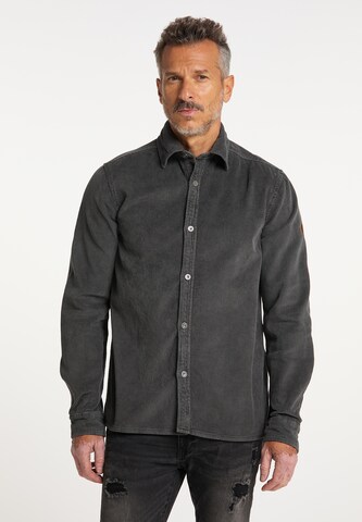 DreiMaster Vintage Regular fit Button Up Shirt in Grey: front