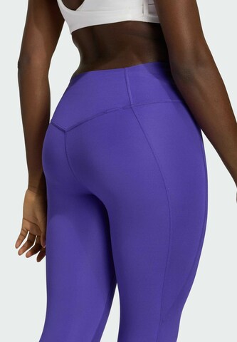 ADIDAS PERFORMANCE Skinny Sportbroek 'Optime Power Essentials' in Lila