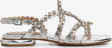Sandalo di CAFè NOIR in argento: frontale