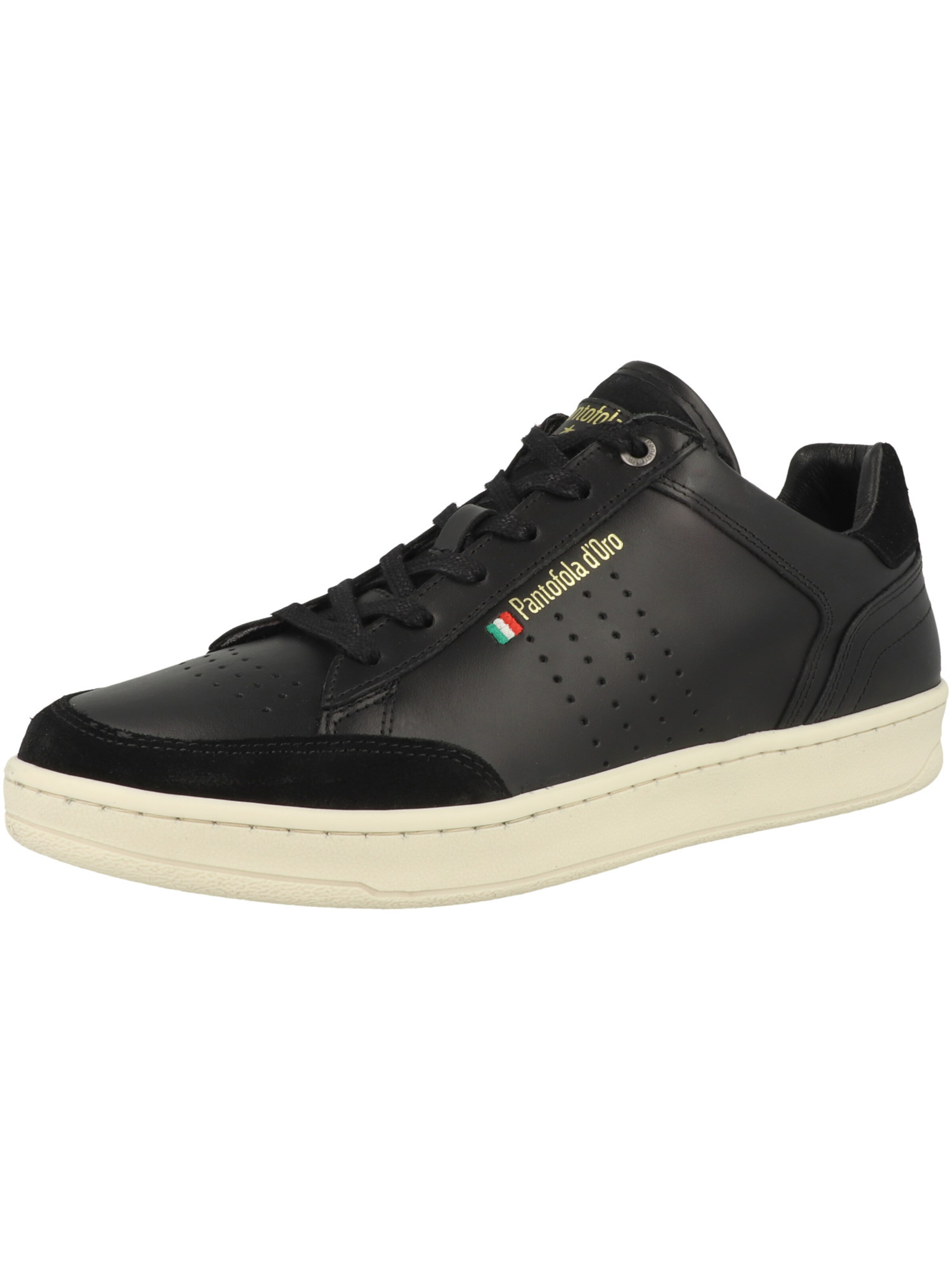 Sneaker bassa 'Bellagio' di PANTOFOLA D'ORO in nero: frontale