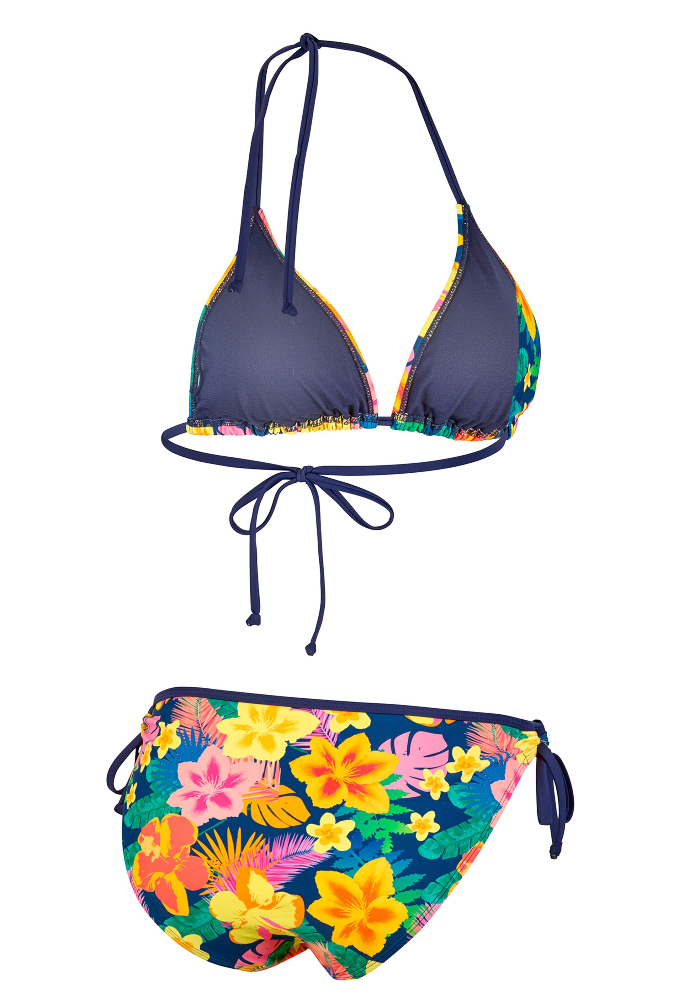 BECO the world of aquasports Triangel Bikini 'Summer Flowers' in Orange