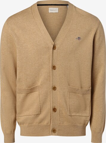 GANT Knit Cardigan in Brown: front